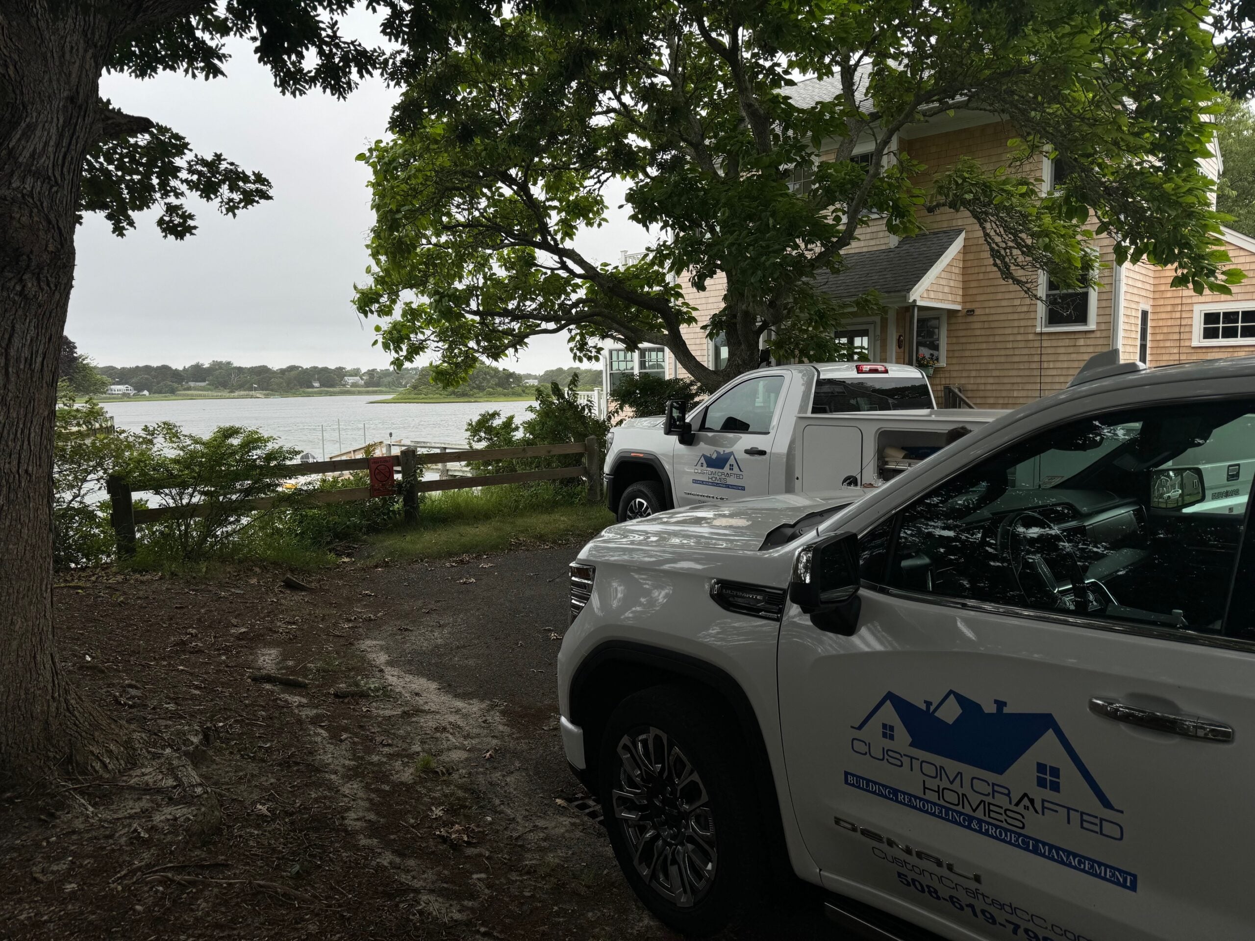 A Custom Crafted Homes job site on Cape Cod