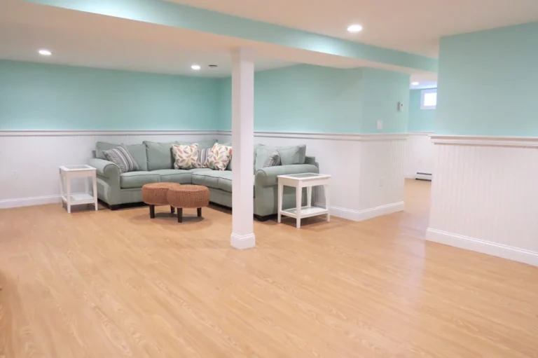 Finished basement waterproofing Cape Cod project — a dry, remodeled lower-level living space