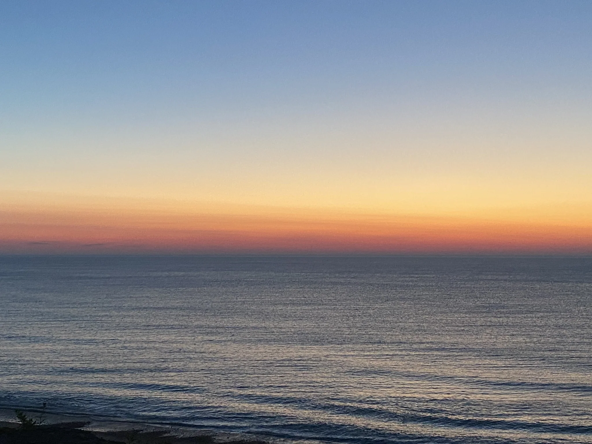 Sunrise over the Atlantic from the bluff at Nauset Light Beach, Eastham
