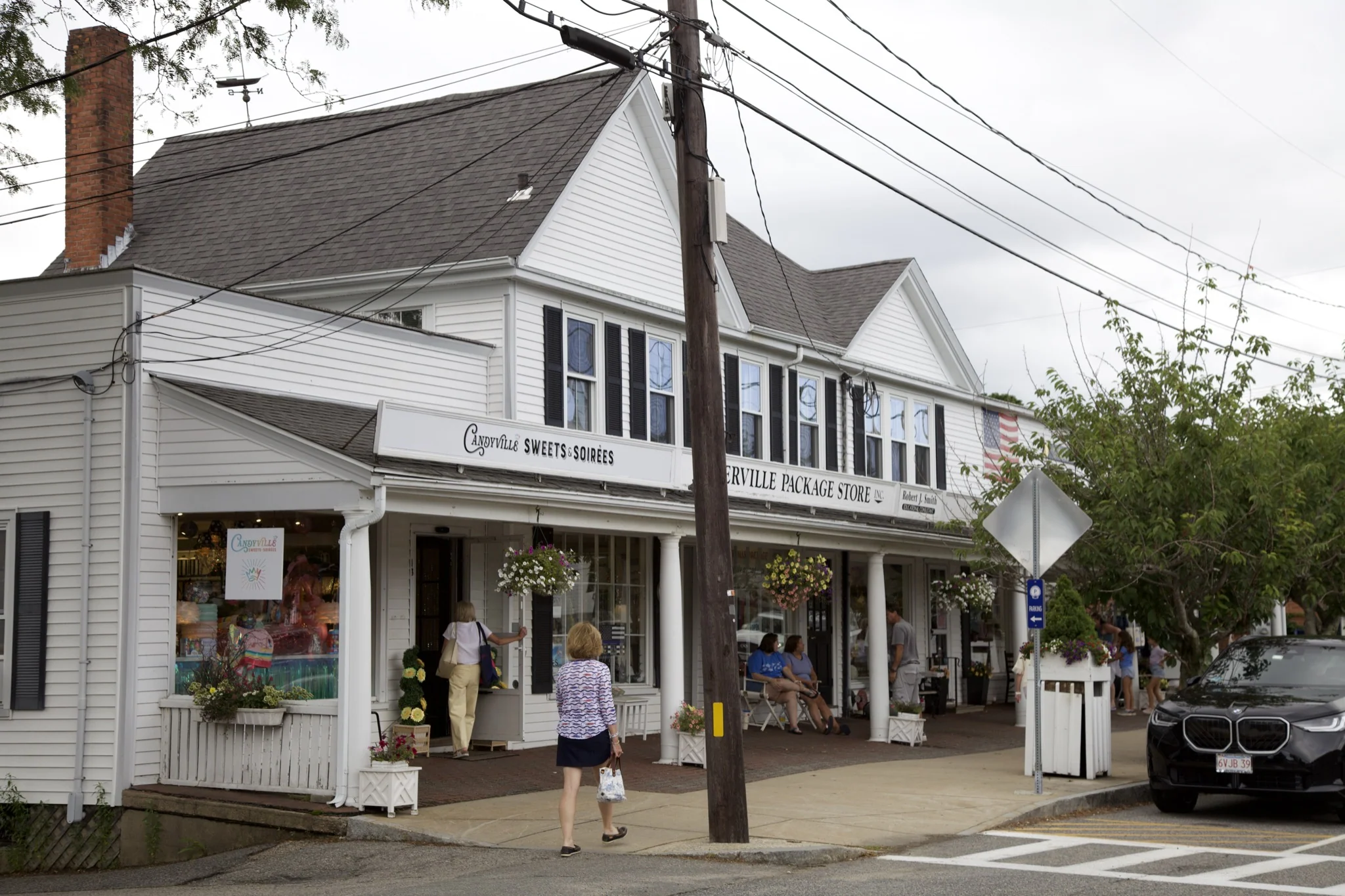 Shops along Main Street in Osterville village, Barnstable, Massachusetts