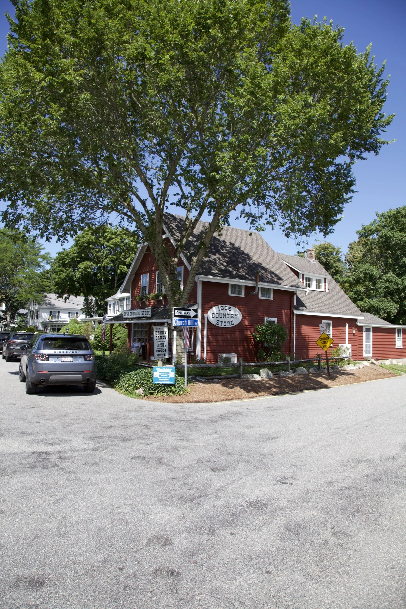 The red 1856 Country Store seen from Main Street in Centerville, Barnstable